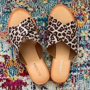 Brand New/box Cheetah Leopard Animal Print Sandals